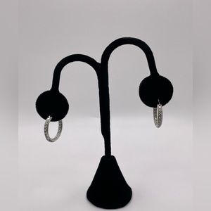 Tacori Platinum clad CZ hoop earrings